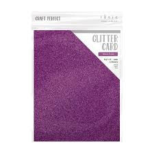 Tonic Craft Perfect Glitter Card Nebulosa Púrpura 8.5 x 11